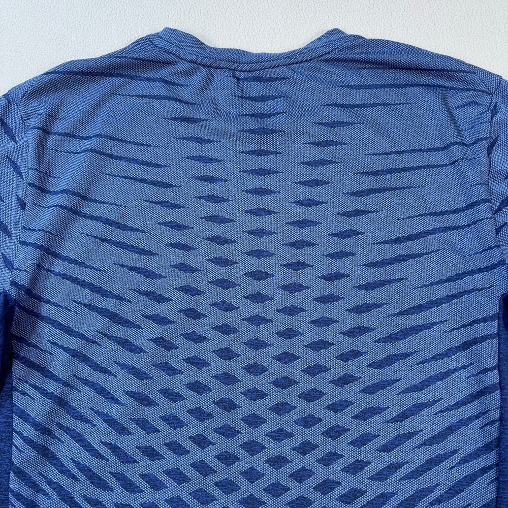 Nike Ultimate Dry Shirt Men's S Blue Geometric Dri-Fit Stretch Gym Training Top - Picture 8 of 15